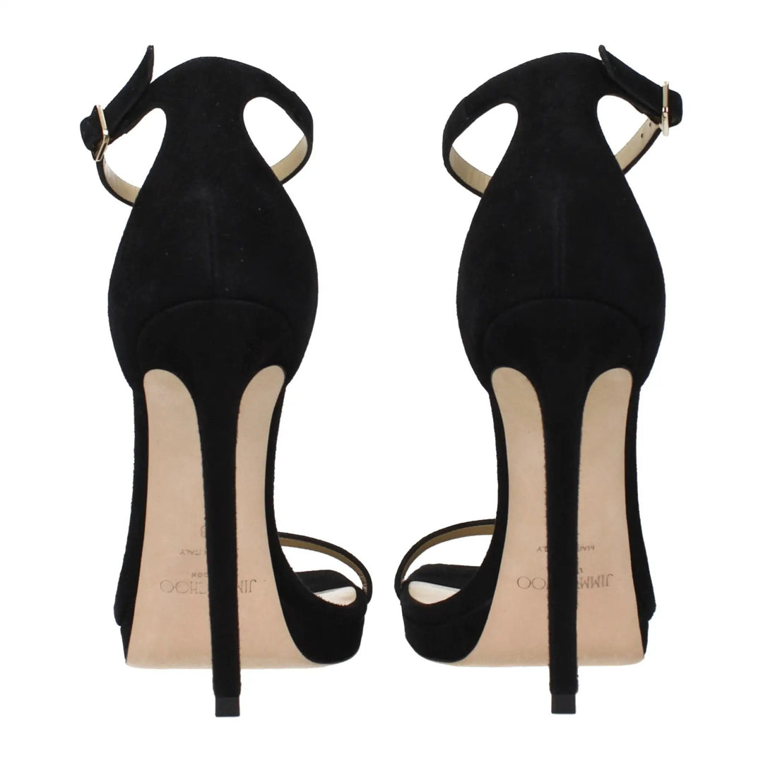 Jimmy Choo Sample Sale | Jimmy Choo Black Leather Stiletto Heel Sandals - | Designer outlet