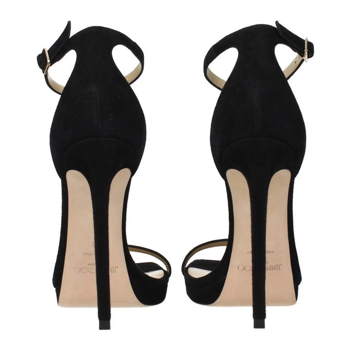 Jimmy Choo Sample Sale | Jimmy Choo Black Leather Stiletto Heel Sandals - | Designer outlet