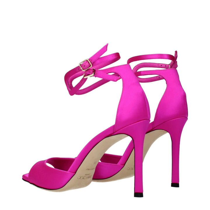 Jimmy Choo Sample Sale | Jimmy Choo Pink Satin Stiletto Heel Sandals - | Designer outlet