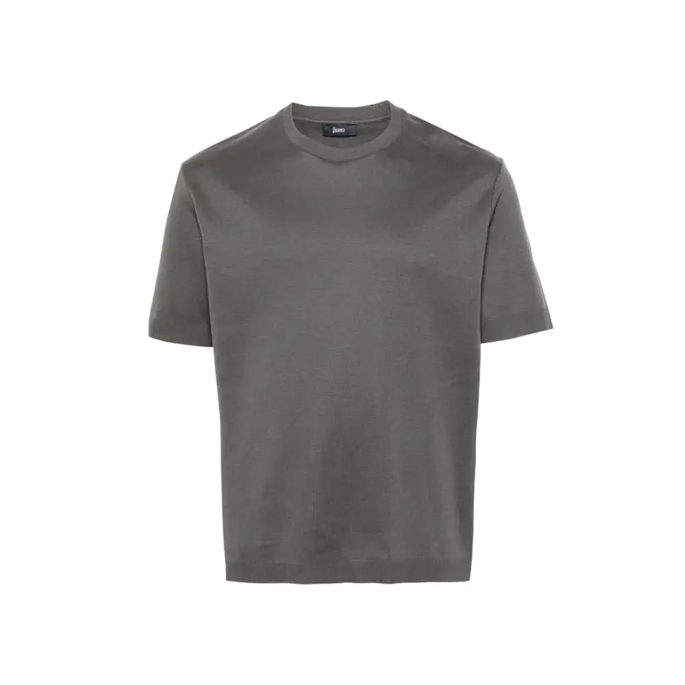 Herno Sample Sale | Herno Gray Cotton T-Shirt - | Designer outlet