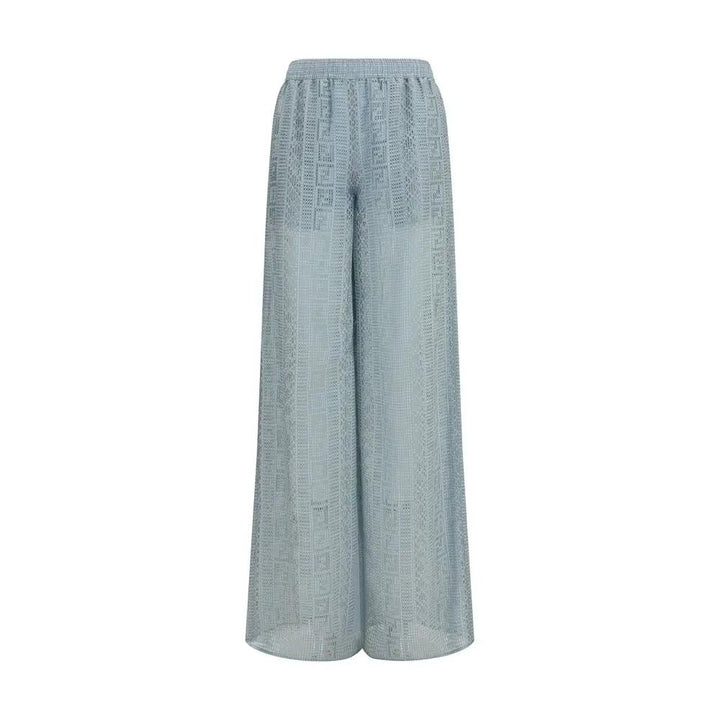 Fendi Sample Sale | Fendi Blue Viscose Casual Pants - | Designer outlet