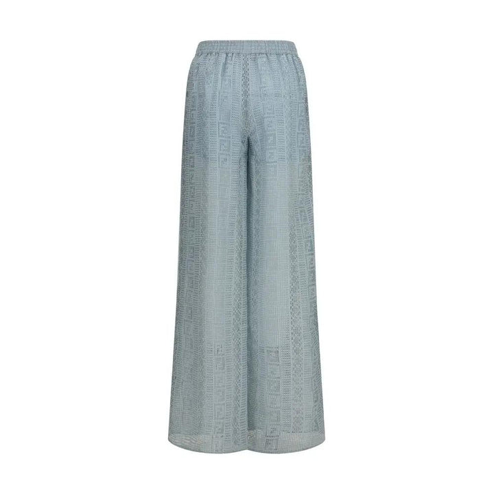 Fendi Sample Sale | Fendi Blue Viscose Casual Pants - | Designer outlet
