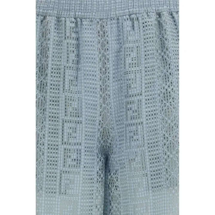 Fendi Sample Sale | Fendi Blue Viscose Casual Pants - | Designer outlet