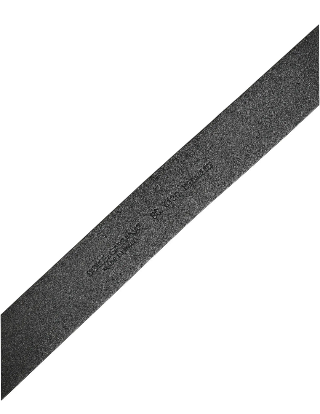 Dolce &amp; Gabbana Black Leather Prince Crown Logo Buckle Belt