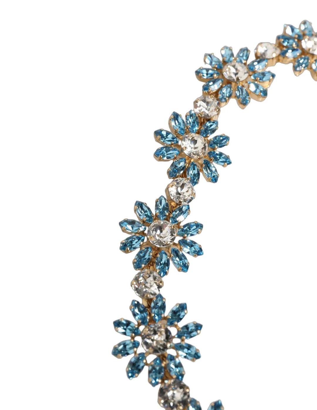 Dolce &amp; Gabbana Green Leather Daisy Crystal Embellished Waist Belt