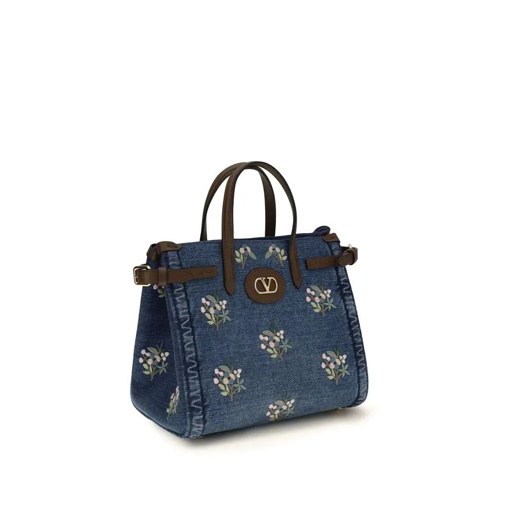 Valentino Garavani Sample Sale | Valentino Garavani Blue Cotton Shoulder Bag - | Designer outlet