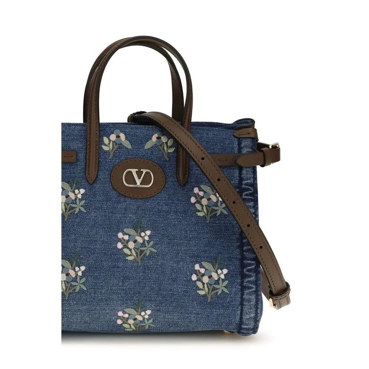 Valentino Garavani Sample Sale | Valentino Garavani Blue Cotton Shoulder Bag - | Designer outlet