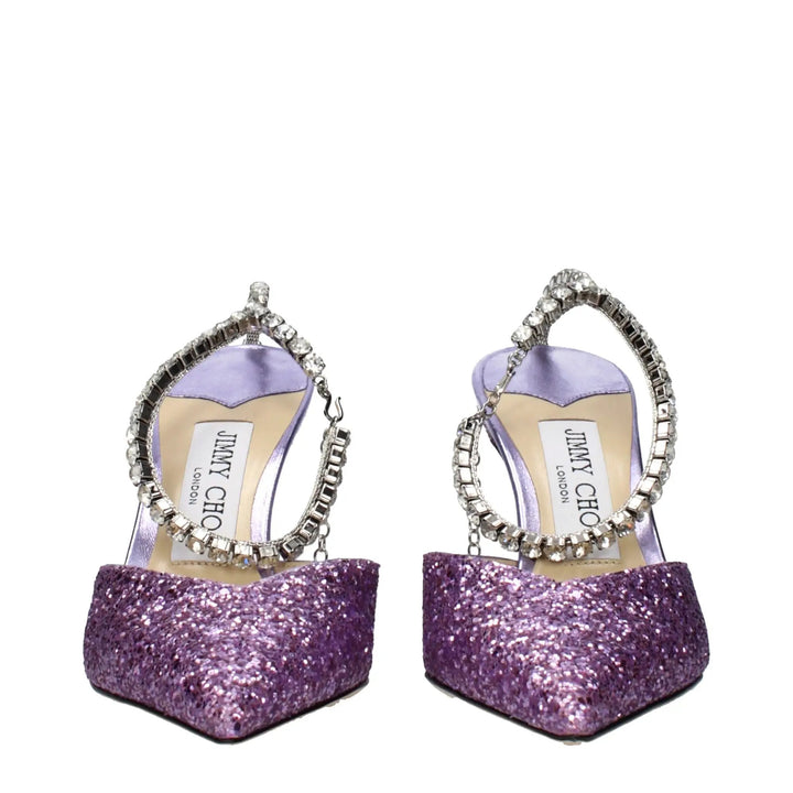 Jimmy Choo Purple Plastic Stiletto Heel Sandals