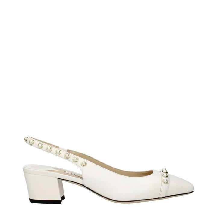 Jimmy Choo White Leather Sandals