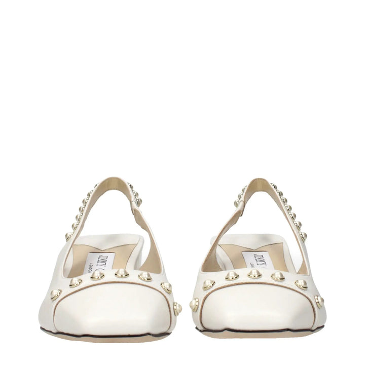 Jimmy Choo White Leather Sandals