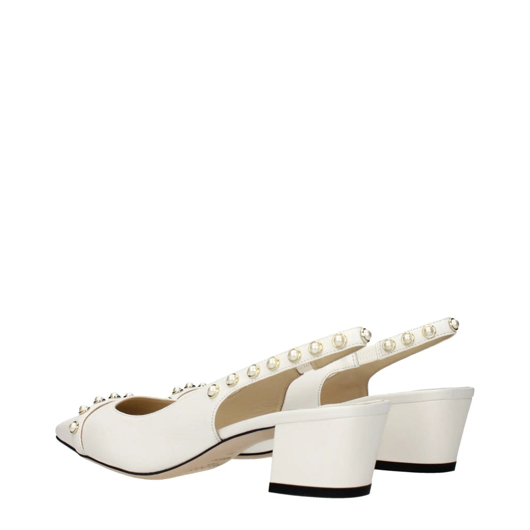 Jimmy Choo White Leather Sandals
