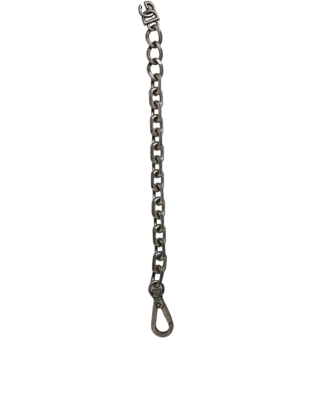 Dolce &amp; Gabbana Silver Tone Heavy Chain Link Signature DG Logo Bracelet