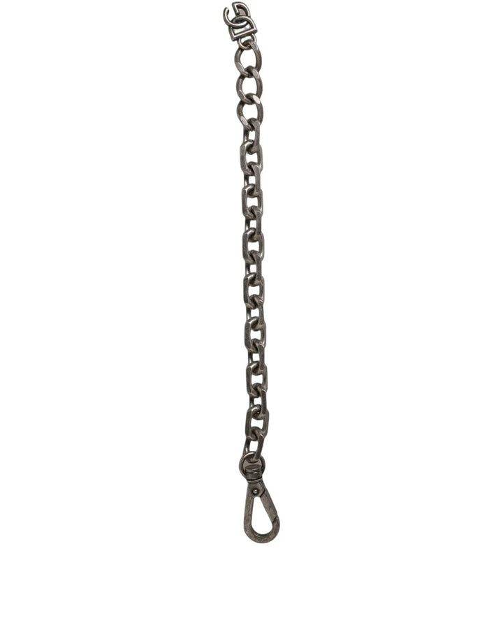 Dolce &amp; Gabbana Silver Tone Heavy Chain Link Signature DG Logo Bracelet