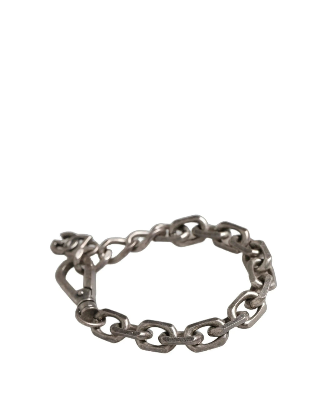 Dolce &amp; Gabbana Silver Tone Heavy Chain Link Signature DG Logo Bracelet