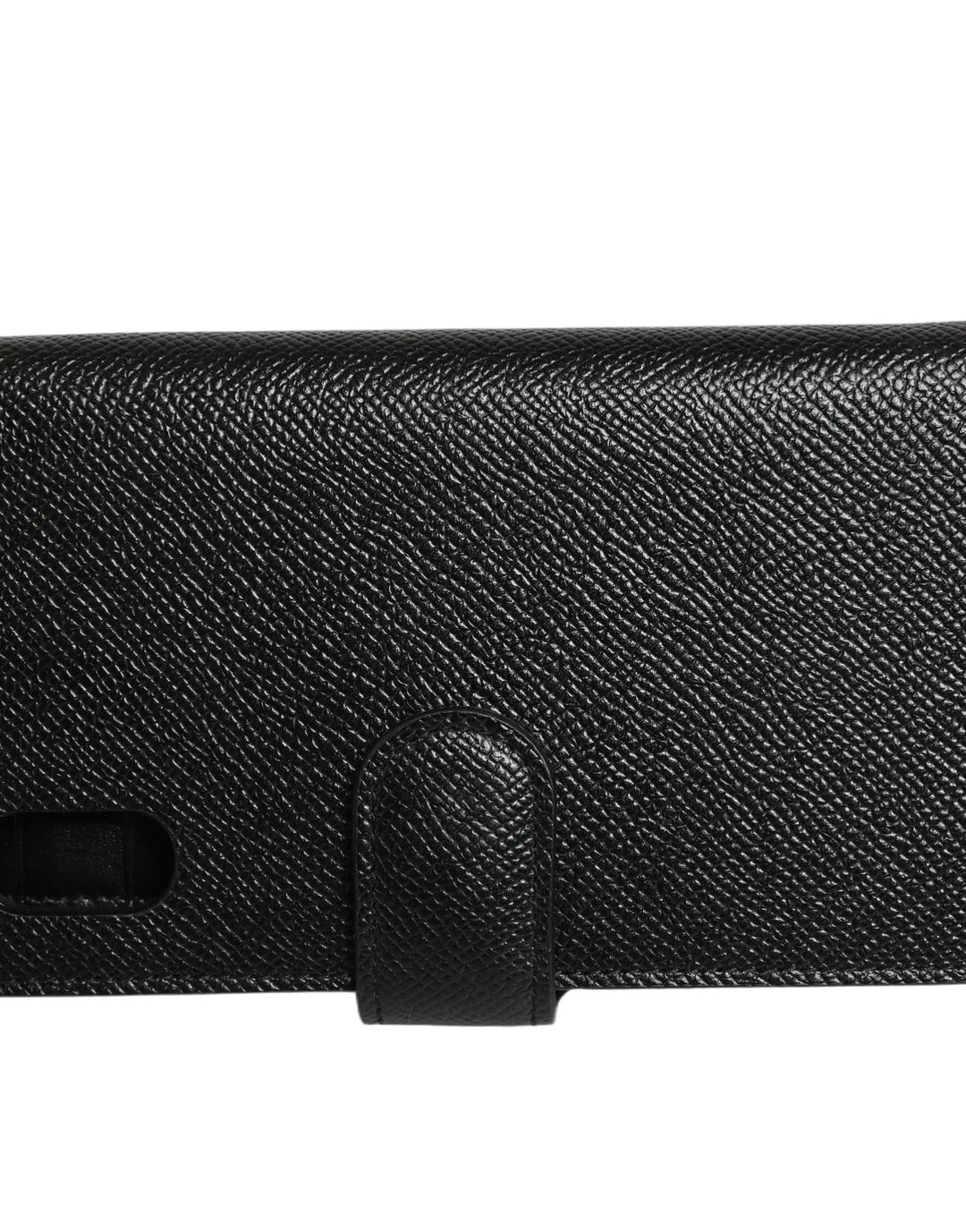 Dolce & Gabbana Case Flip Cover Black Calf Leather iPhone X - XS Phone