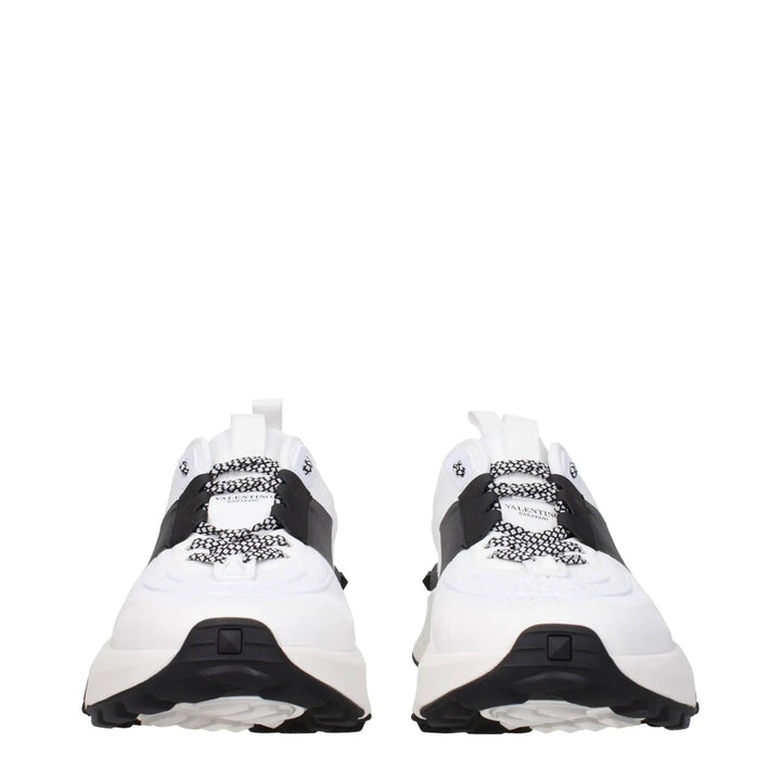 Valentino Garavani White Fabric Athletic Sneakers