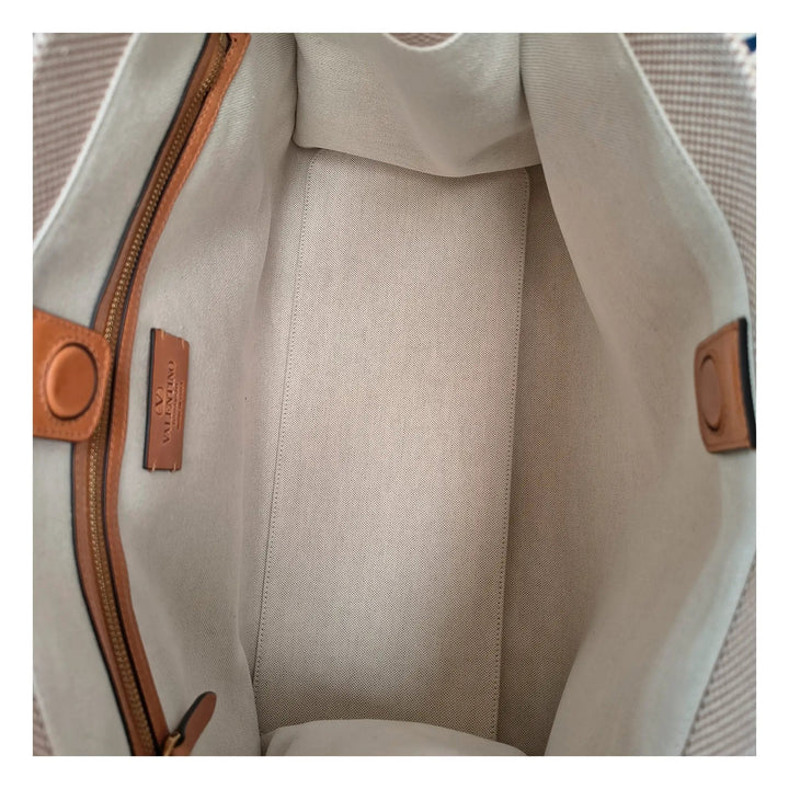 Valentino Garavani Beige Fabric Handbag