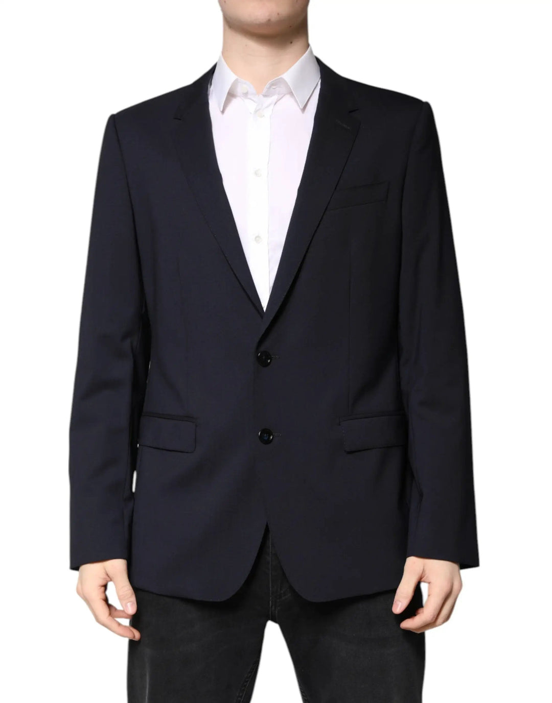 Dolce &amp; Gabbana Blazer MARTINI Dark Blue Wool SingleBreasted Blazer