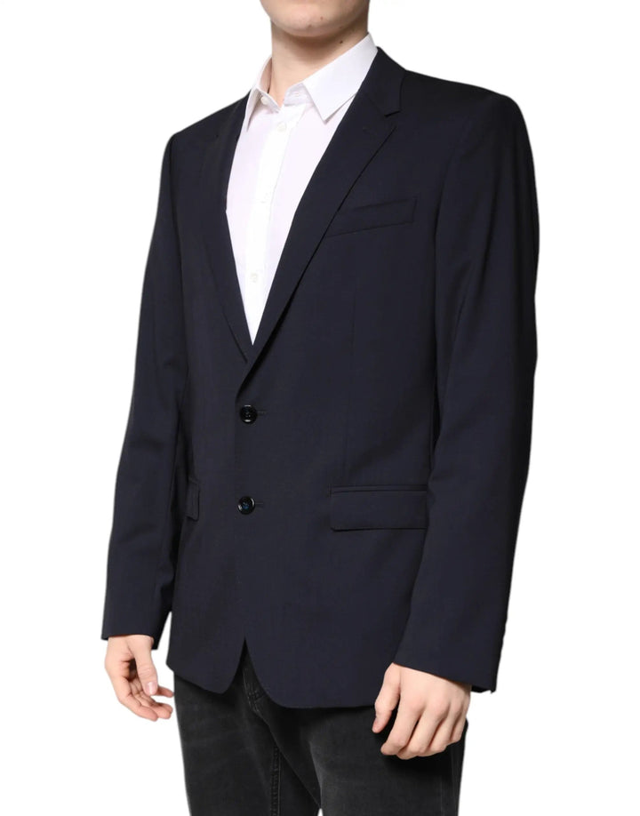 Dolce &amp; Gabbana Blazer MARTINI Dark Blue Wool SingleBreasted Blazer