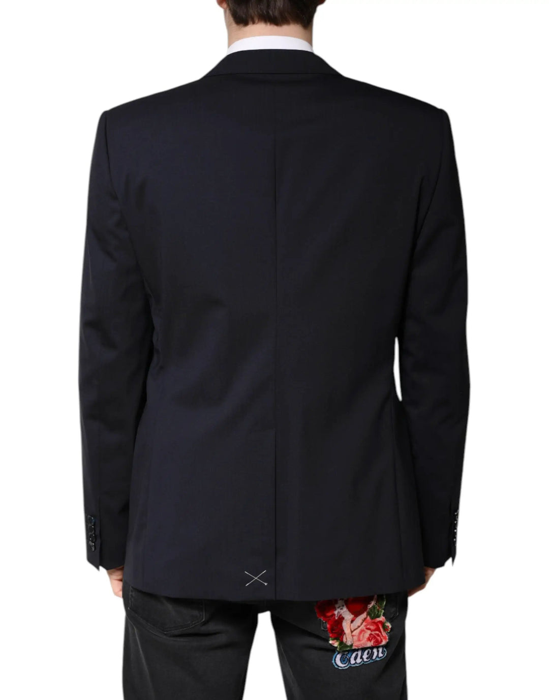 Dolce &amp; Gabbana Blazer MARTINI Dark Blue Wool SingleBreasted Blazer