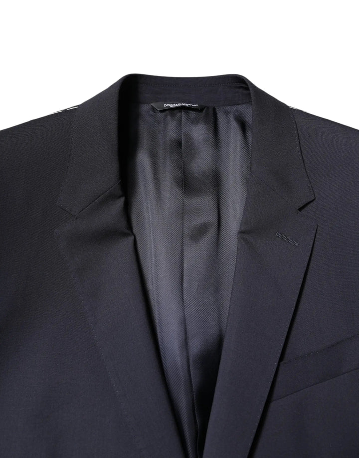 Dolce &amp; Gabbana Blazer MARTINI Dark Blue Wool SingleBreasted Blazer