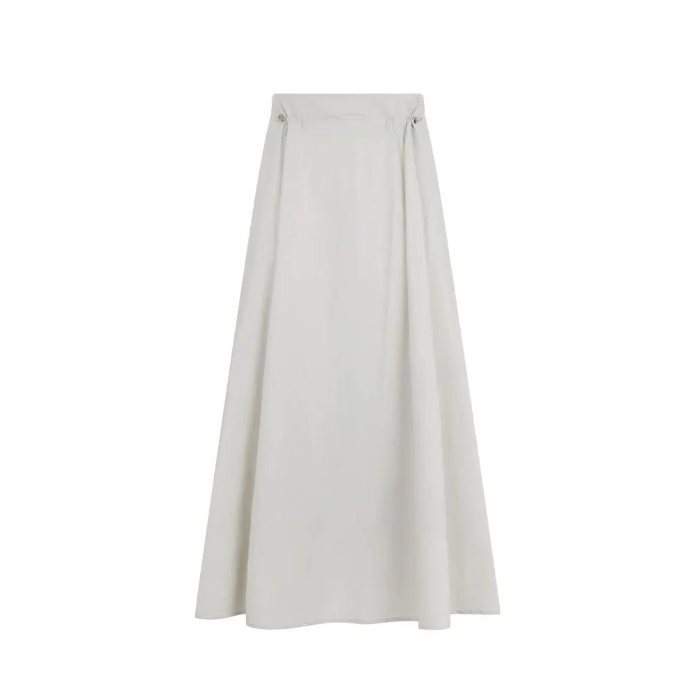 Herno Sample Sale | Herno Gray Elastane Long Skirt - | Designer outlet