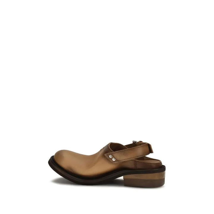 Miu Miu Sample Sale | Miu Miu Brown Calf Leather Bos Taurus Mules - | Designer outlet