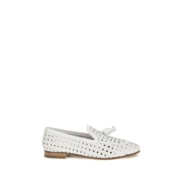 Fratelli Rossetti Sample Sale | Fratelli Rossetti White Calf Leather Bos Taurus Slip-On Loafers - | Designer outlet