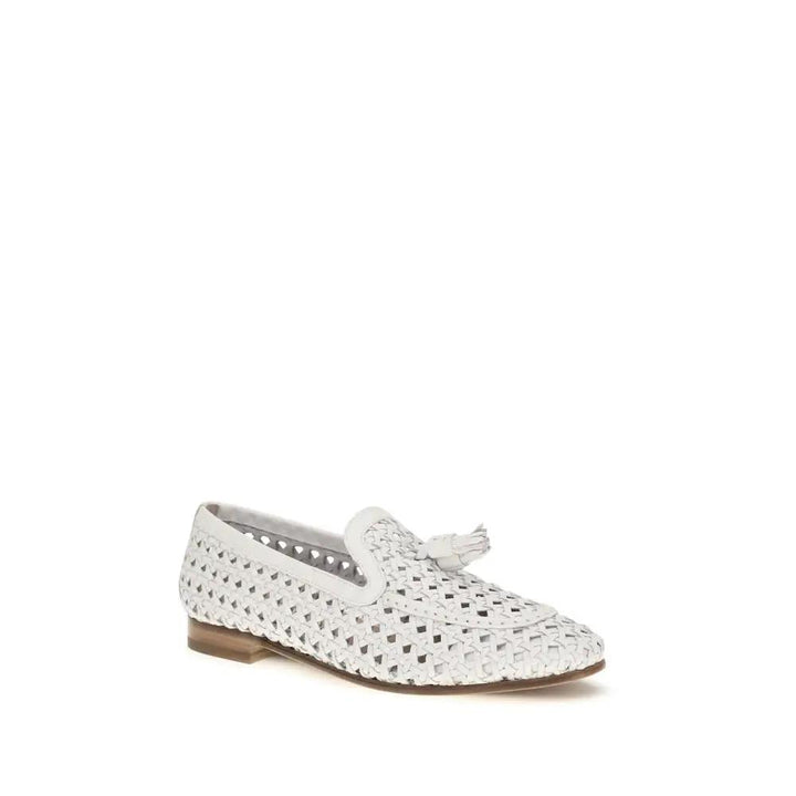 Fratelli Rossetti Sample Sale | Fratelli Rossetti White Calf Leather Bos Taurus Slip-On Loafers - | Designer outlet