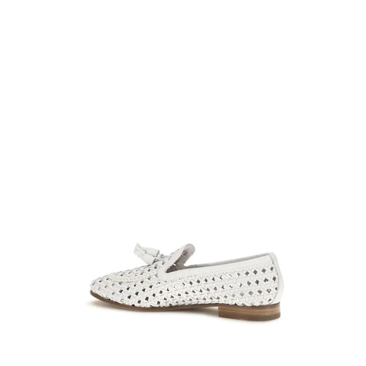 Fratelli Rossetti Sample Sale | Fratelli Rossetti White Calf Leather Bos Taurus Slip-On Loafers - | Designer outlet