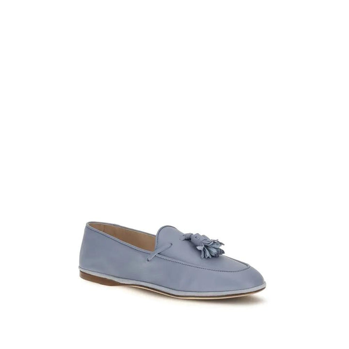 Fratelli Rossetti Sample Sale | Fratelli Rossetti Blue Calf Leather Bos Taurus Slip-On Loafers - | Designer outlet