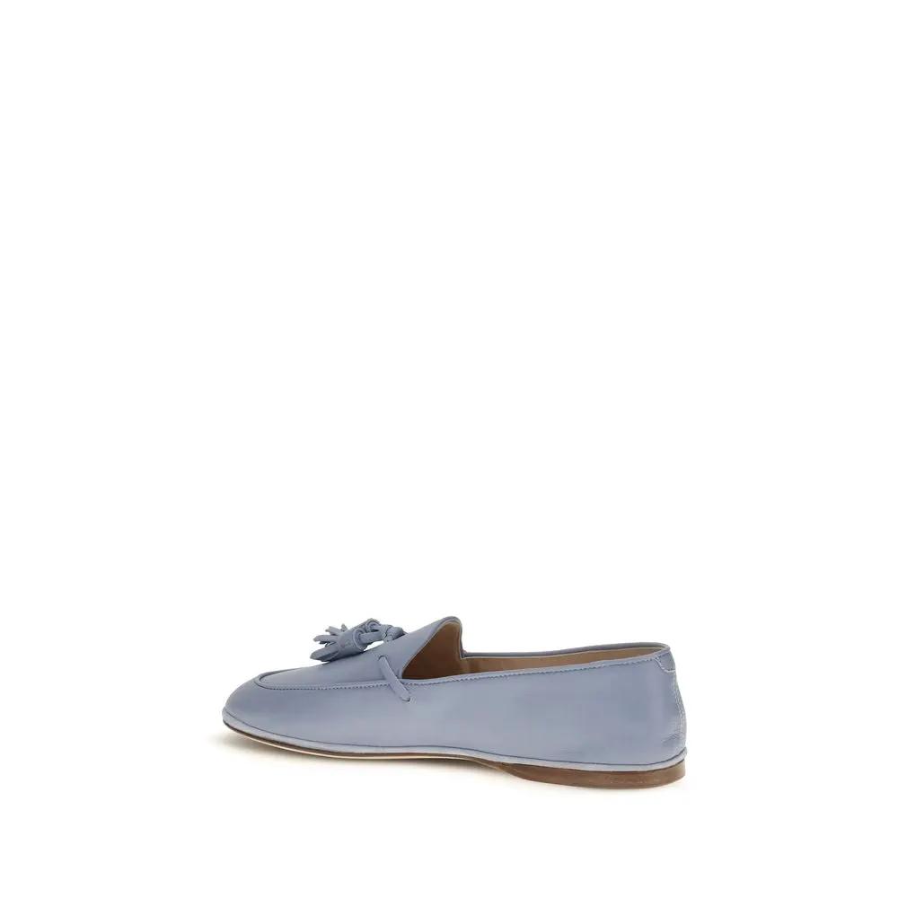 Fratelli Rossetti Sample Sale | Fratelli Rossetti Blue Calf Leather Bos Taurus Slip-On Loafers - | Designer outlet