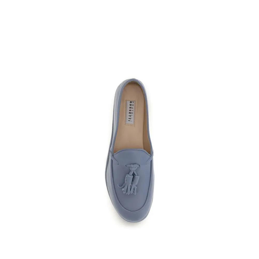 Fratelli Rossetti Sample Sale | Fratelli Rossetti Blue Calf Leather Bos Taurus Slip-On Loafers - | Designer outlet