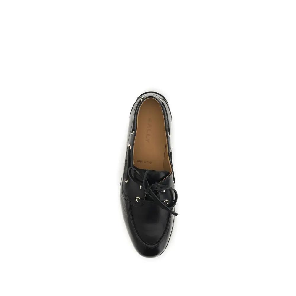Bally Sample Sale | Bally Black Calf Leather Bos Taurus Slip-On Loafers - | Designer outlet