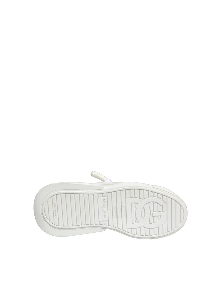 Dolce &amp; Gabbana Sample Sale | Dolce &amp; Gabbana White Calfskin Leather Low Top Sneakers Shoes - | Designer outlet