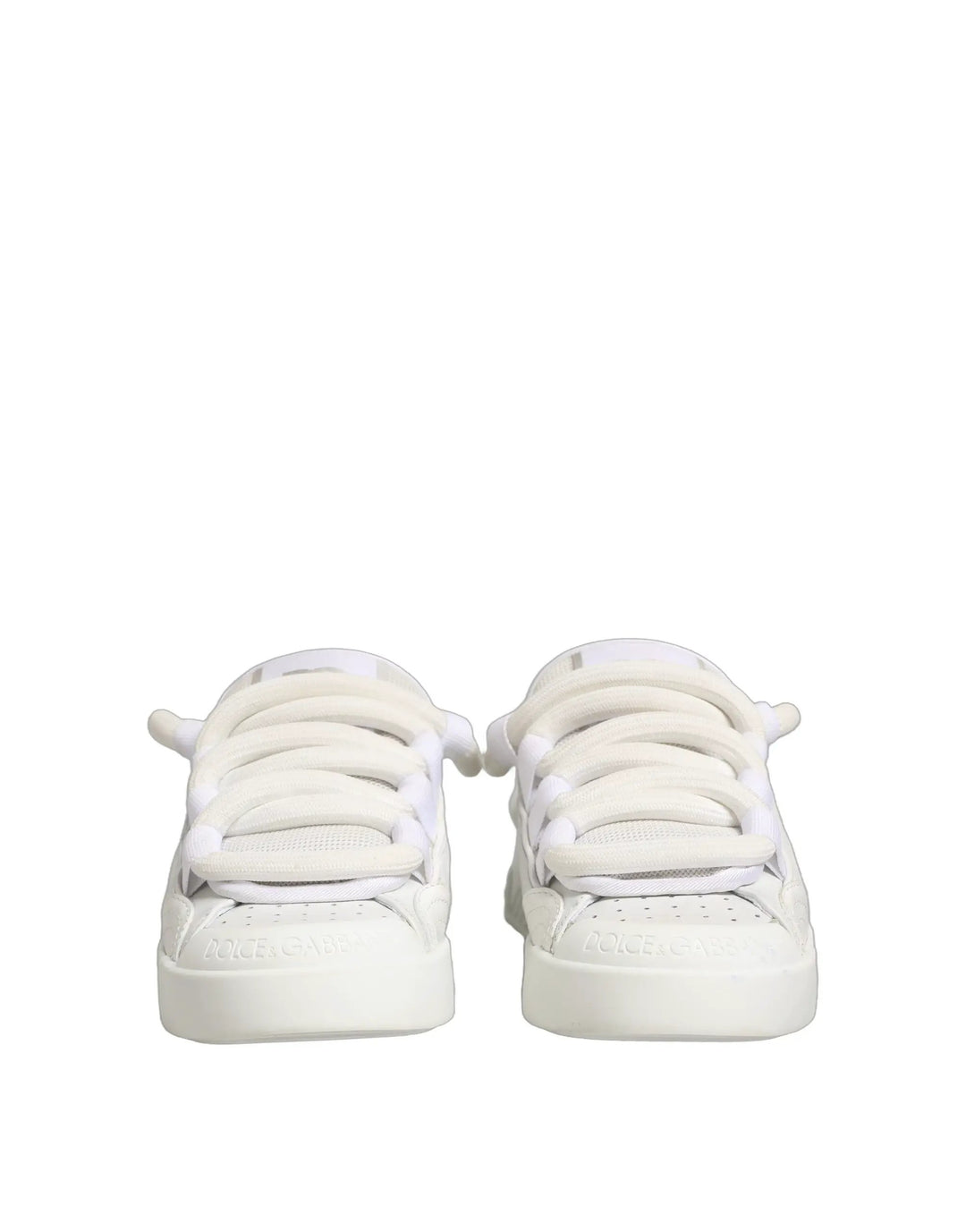 Dolce &amp; Gabbana Sample Sale | Dolce &amp; Gabbana White Calfskin Leather Low Top Sneakers Shoes - | Designer outlet