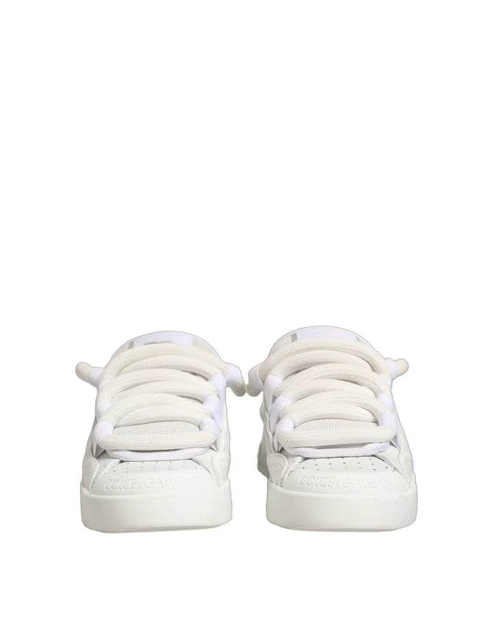 Dolce &amp; Gabbana Sample Sale | Dolce &amp; Gabbana White Calfskin Leather Low Top Sneakers Shoes - | Designer outlet