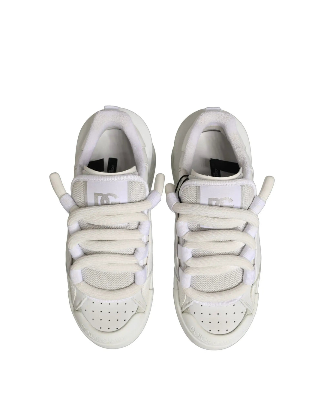 Dolce &amp; Gabbana Sample Sale | Dolce &amp; Gabbana White Calfskin Leather Low Top Sneakers Shoes - | Designer outlet
