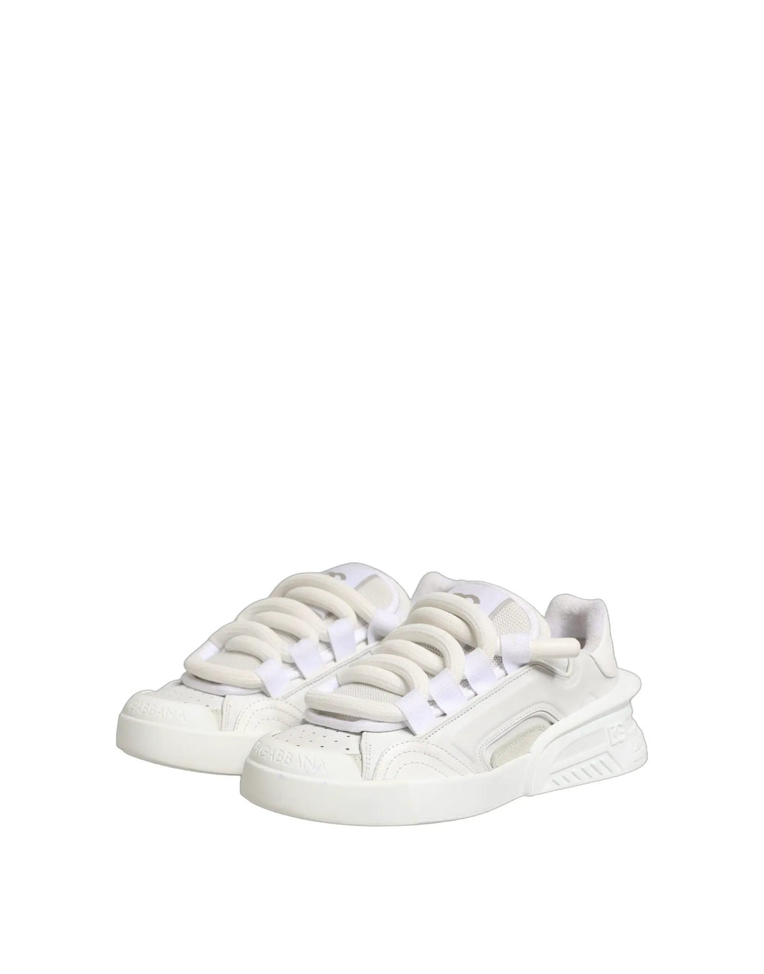 Dolce &amp; Gabbana Sample Sale | Dolce &amp; Gabbana White Calfskin Leather Low Top Sneakers Shoes - | Designer outlet