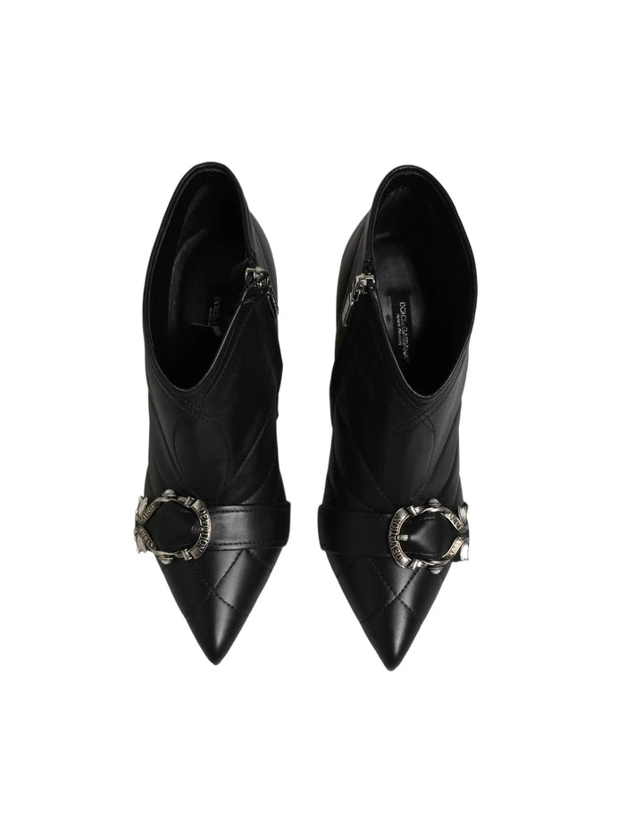 Dolce &amp; Gabbana Sample Sale | Dolce &amp; Gabbana Black Devotion Quilted Buckled Boots Shoes - | Designer outlet