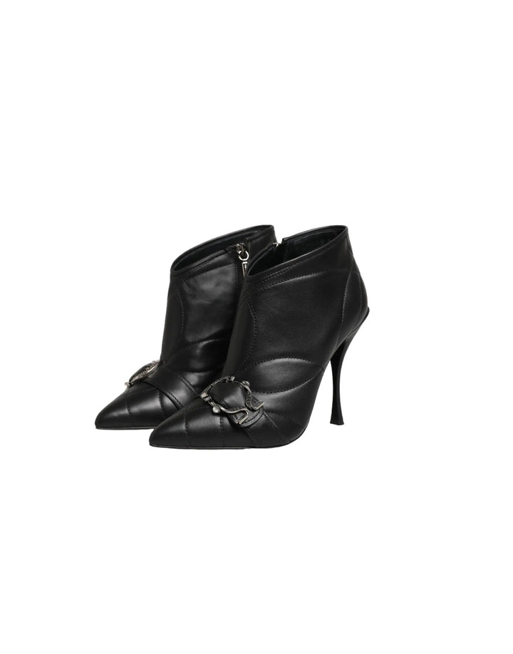 Dolce &amp; Gabbana Sample Sale | Dolce &amp; Gabbana Black Devotion Quilted Buckled Boots Shoes - | Designer outlet