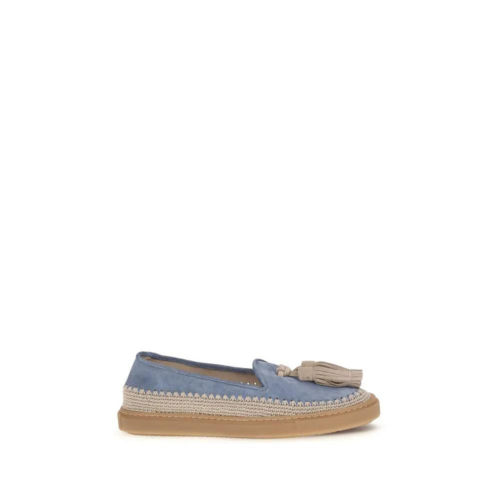 Fratelli Rossetti Sample Sale | Fratelli Rossetti Blue Calf Leather Bos Taurus Slip-On Loafers - | Designer outlet