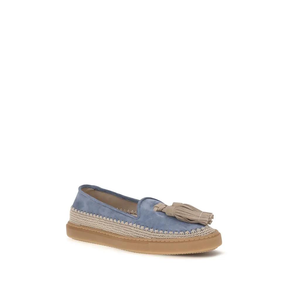 Fratelli Rossetti Sample Sale | Fratelli Rossetti Blue Calf Leather Bos Taurus Slip-On Loafers - | Designer outlet