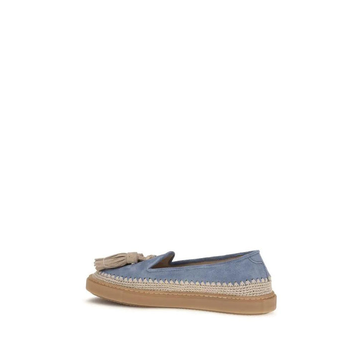 Fratelli Rossetti Sample Sale | Fratelli Rossetti Blue Calf Leather Bos Taurus Slip-On Loafers - | Designer outlet