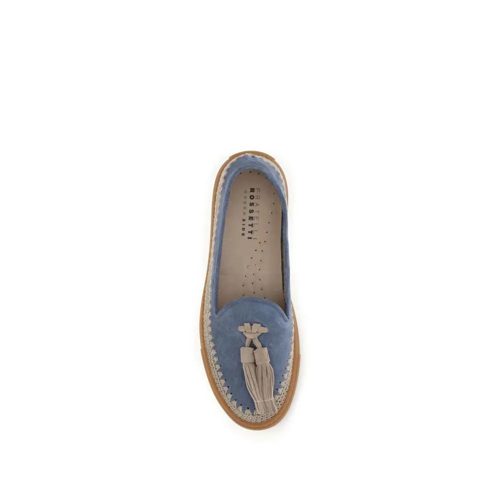 Fratelli Rossetti Sample Sale | Fratelli Rossetti Blue Calf Leather Bos Taurus Slip-On Loafers - | Designer outlet