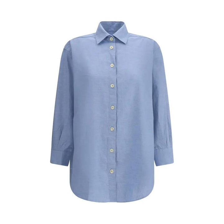 Deperlu Sample Sale | Deperlu Blue Cotton Shirt - | Designer outlet