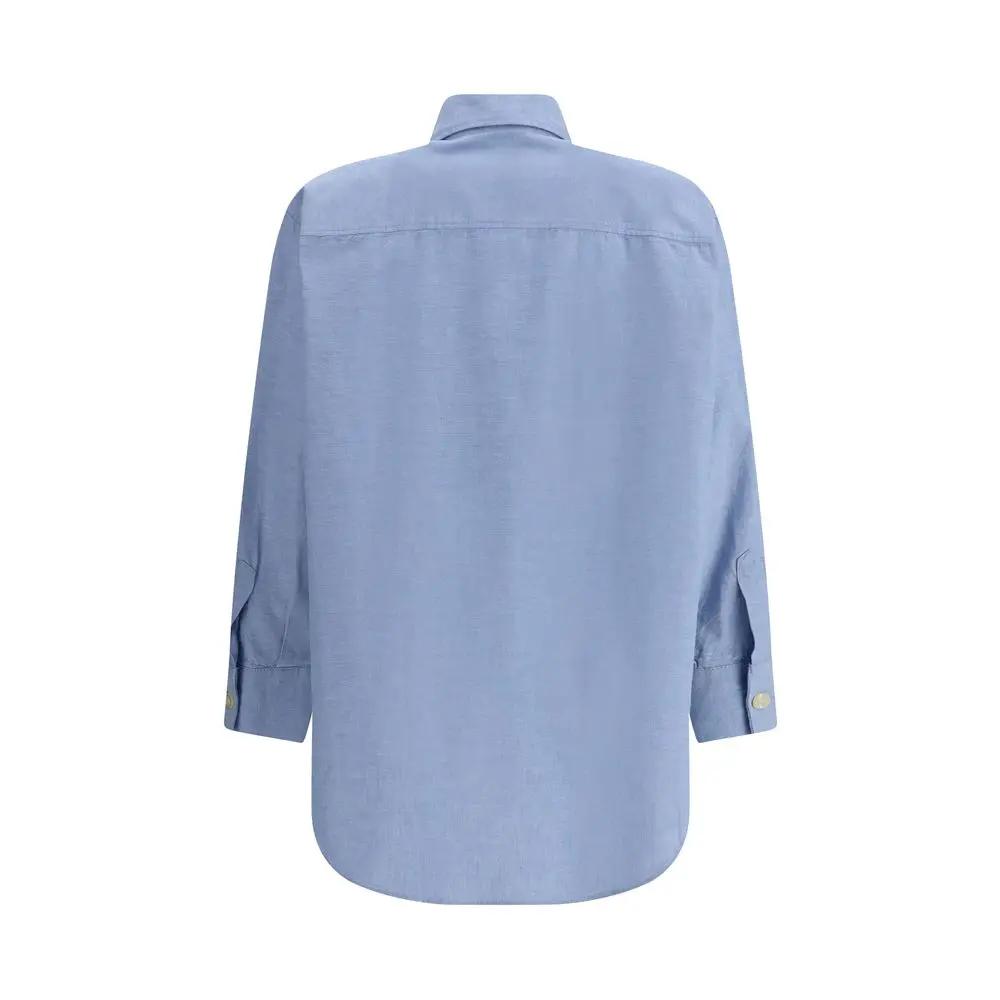 Deperlu Sample Sale | Deperlu Blue Cotton Shirt - | Designer outlet
