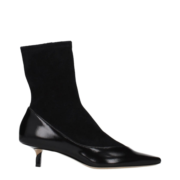 Jacquemus Sample Sale | Jacquemus Black Leather Ankle Boots - | Designer outlet