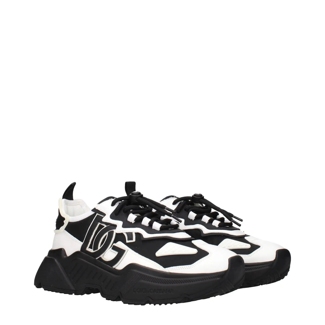 Dolce &amp; Gabbana Sample Sale | Dolce &amp; Gabbana White Leather Chunky Sneakers - | Designer outlet