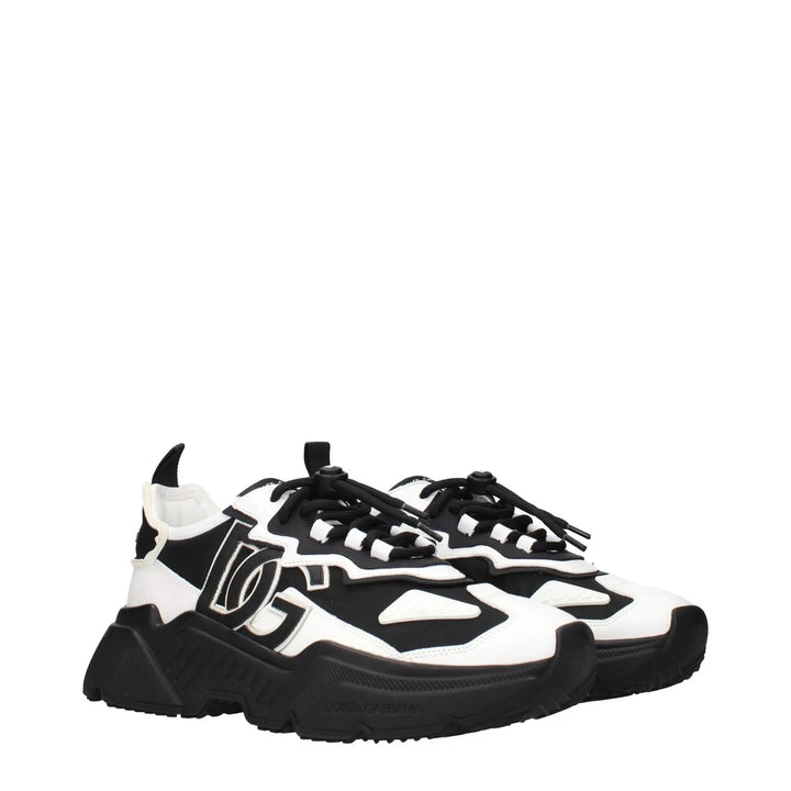 Dolce &amp; Gabbana Sample Sale | Dolce &amp; Gabbana White Leather Chunky Sneakers - | Designer outlet